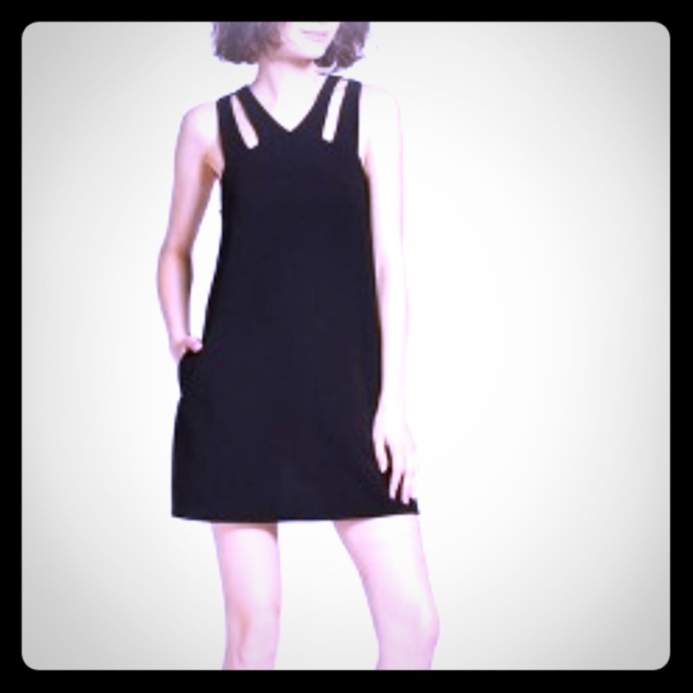 LBD with shoulder cutouts